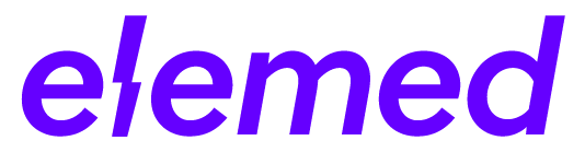 elemed logo in bold purple font