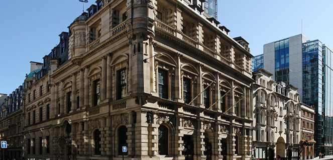 Angle photo of the corner of the Colcutt building