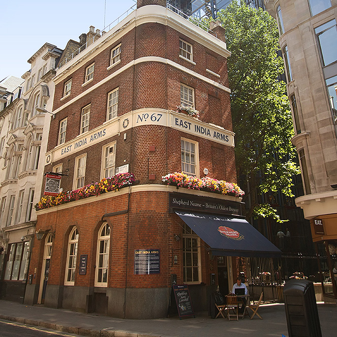 No.67 Fenchurch Street, now the East India Arms public house, dates back to the late 18th century