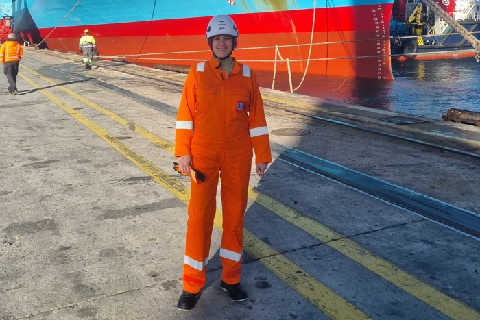 LR colleague on ship survey visit