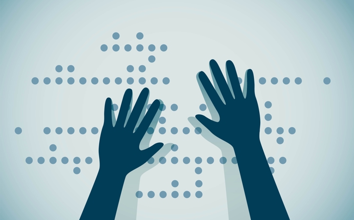 Hands reading