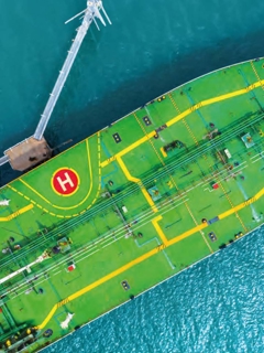 Ship landing from above