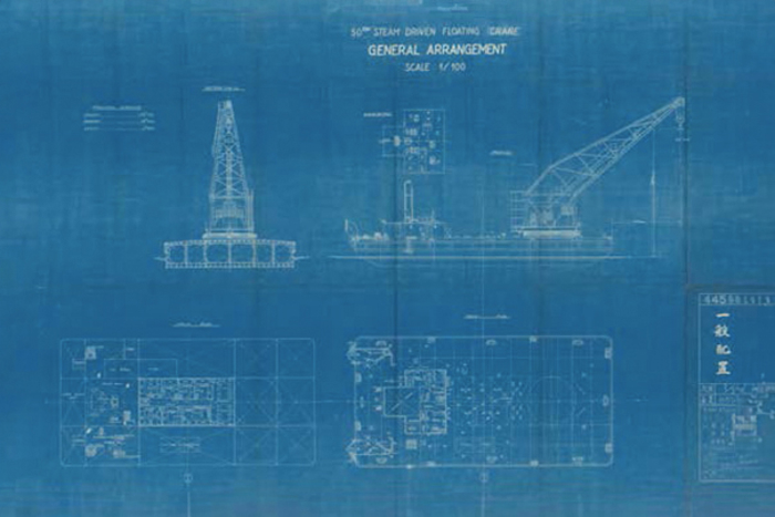 General Arrangement Plan for steam-powered crane.