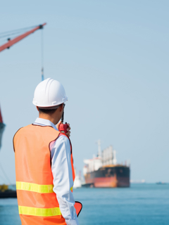 Seafarer at port