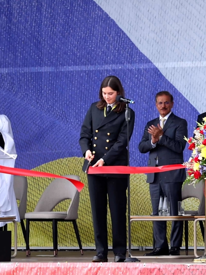 Katrina Browne at P&O Liberté Naming Ceremony