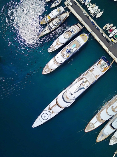 Superyachts from above