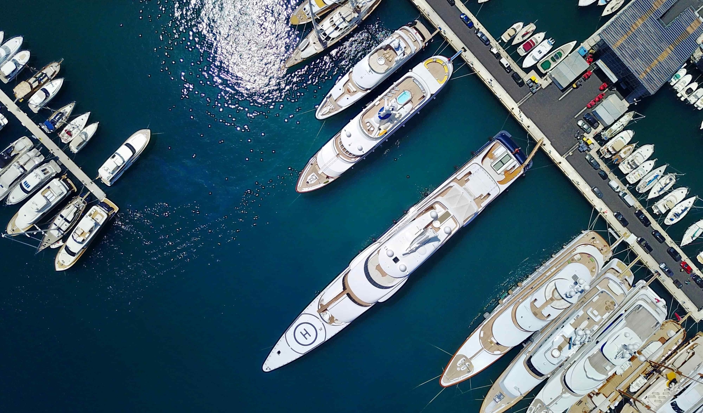 Superyachts from above