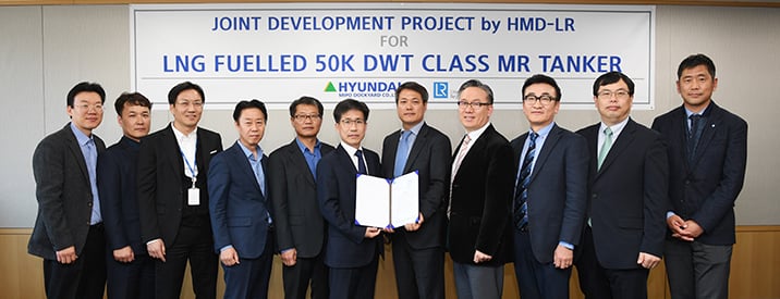 HMD receives approval in principle for LNG fuelled 50k dwt class MR tanker.