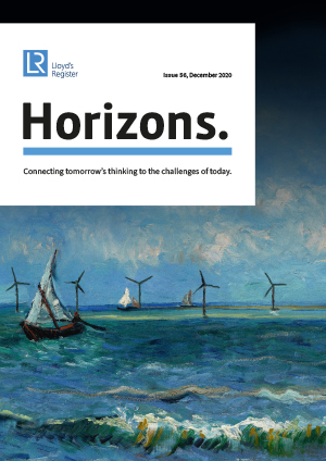 December 2020 issue of Horizons cover showing windmill