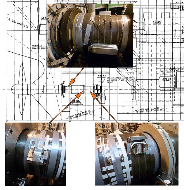 Three part illustration specifications and photo combination of performance measurement kit.