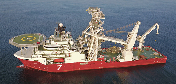 Subsea 7’s newest heavy construction flexlay vessel, Seven Arctic, has been designed and built to Lloyd’s Register (LR) class. Designed to meet the demands of deepwater and harsh environments, she can work at depths of 3,000m