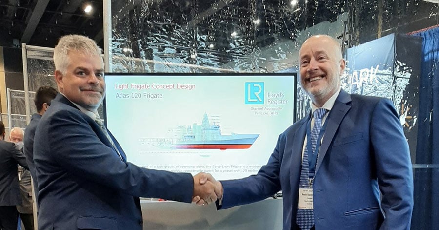 Serco Canada Marine (Serco) has received Approval in Principle from Lloyd's Register (LR) for its Atlas 120 Frigate design.