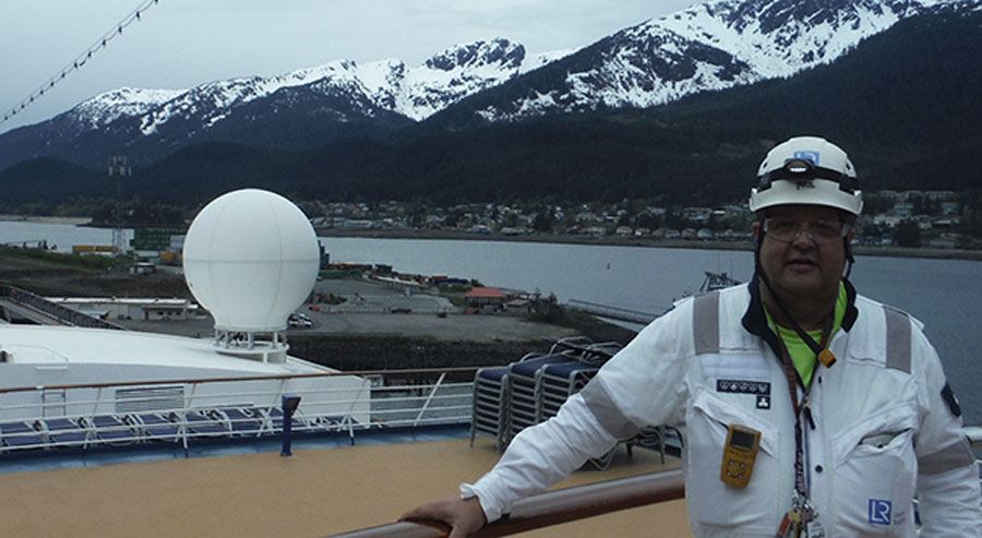 LR surveyor Jascha Gustafsson, positioned in Alaska for the summer