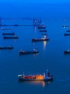 Ships at sea