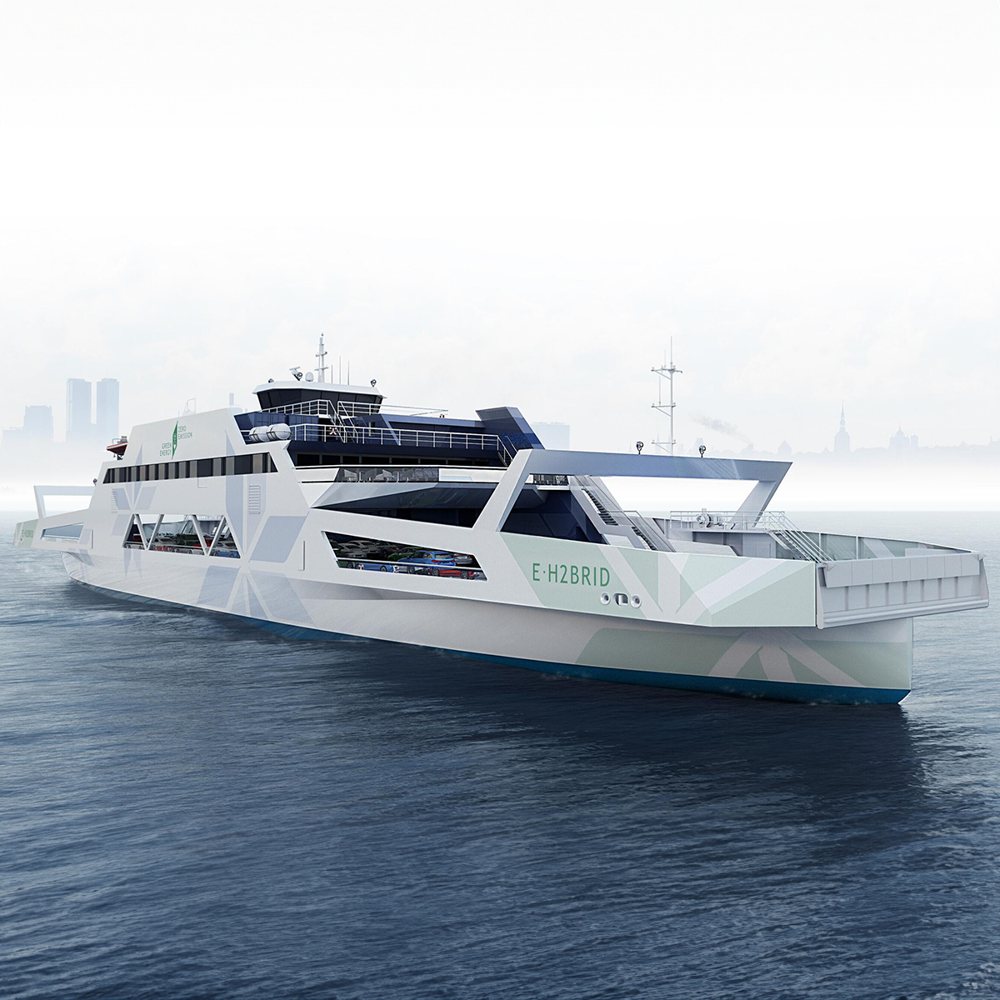 New zero emission ropax ferry will be built for the Estonian State Fleet, equipped with hydrogen fuel-cell battery propulsion.  