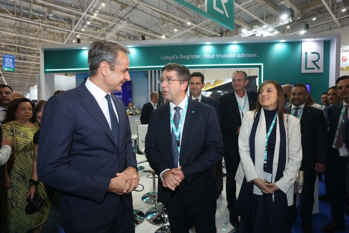 LR CEO Nick Brown, met with Greek Prime Minister Kyriakos Mitsotakis at the LR stand.