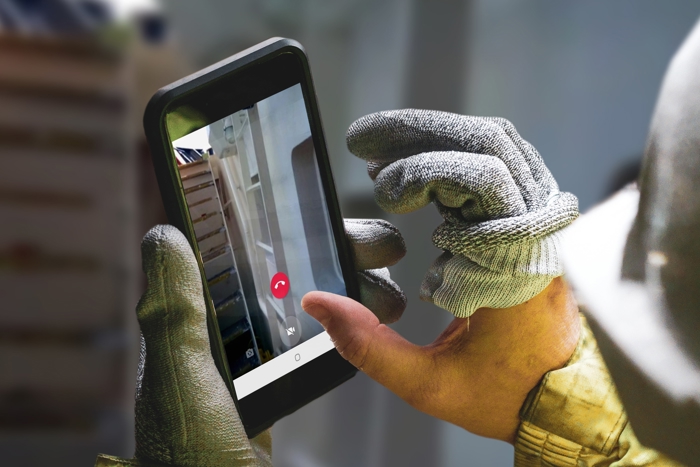 Remote ship survey captured on mobile device