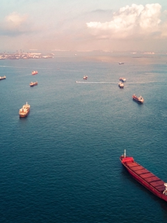 ships at sea