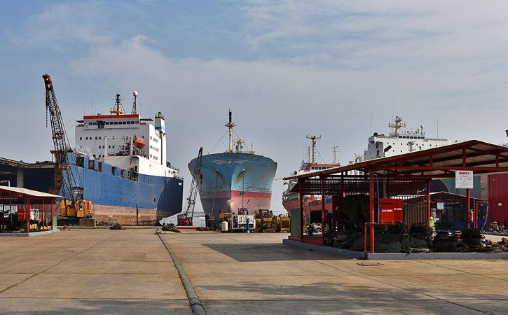 Ship recycling yard.