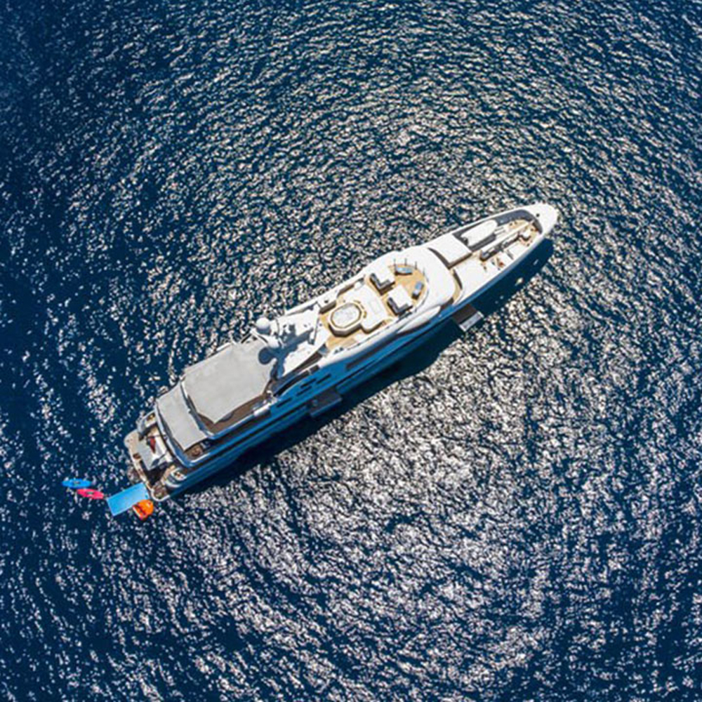 Yacht from above