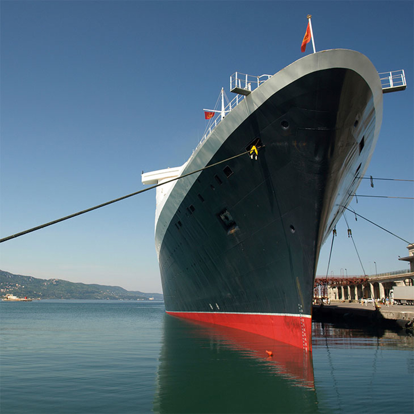 A ship docked