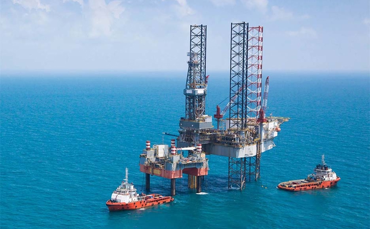 Offshore rig - oil and gas chemical dyes.