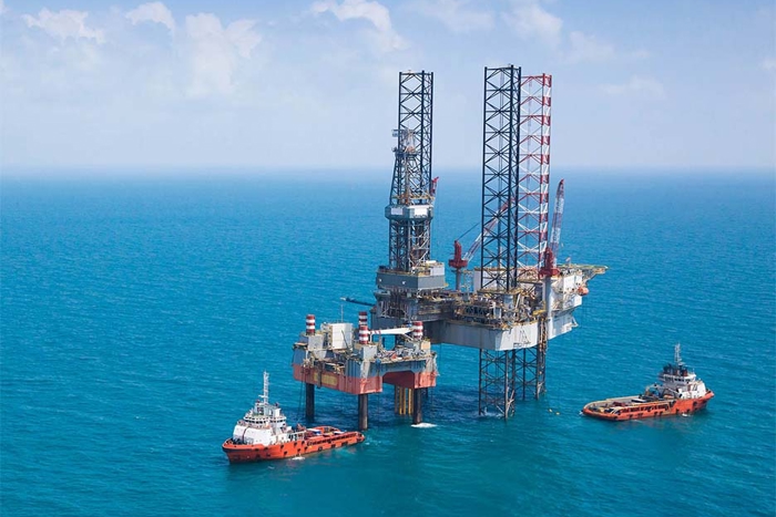 Offshore rig - oil and gas chemical dyes.