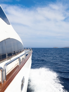 Yacht at sea